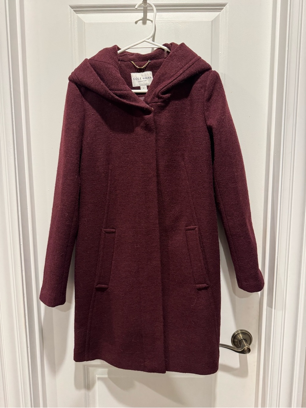 Cole Haan Women's Burgundy Sweater Jacket